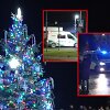 Policijos automobilis su Kalėdų Seneliu