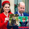 Velso princas Williamas ir princesė Catherine su sūnumi Louis