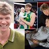 Mindaugas Kuzminskas su sužadėtine Lina ir sūnumi
