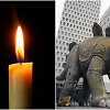 Dinozauro skulptūroje rasti vyro palaikai