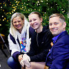 Meda Variakojytė ir treneriai Raimo Reinsalu bei Olga Kovalkova
