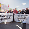 Protestas katedros aik&scaron;tėje