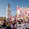 Protestas katedros aik&scaron;tėje