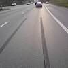 Stabdymo kelias, padangų žymės ant asfalto