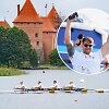 Saulius Ritter ir Lietuvos irkluotojos &scaron;alia Trakų pilies