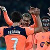 Barselonos futbolininkų džiaugsmas