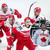 Triumfuojantys Danijos ledo ritulininkai ir priblok&scaron;tas Sidney Crosby
