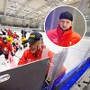 Lietuvos U18 ledo ritulio rinktinės ir jos vadovas Simas Baltrūnas
