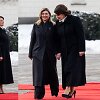 Ukrainos prezidentas Volodymyras Zelenskis su pirmąja ponia Olena, Lietuvos prezidentas Gitanas Nausėda su pirmąja ponia Diana
