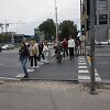 Pėstieji priversti eiti dviračiams skirta pervaža Kalvarijų g. Vilniuje