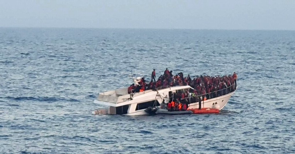 Lebanon has rescued 51 people from a sinking migrant boat, the military said