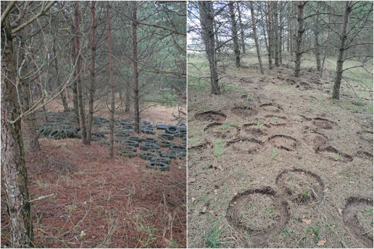 Ukmergės rajone sutvarkyta padangomis užversta teritorija