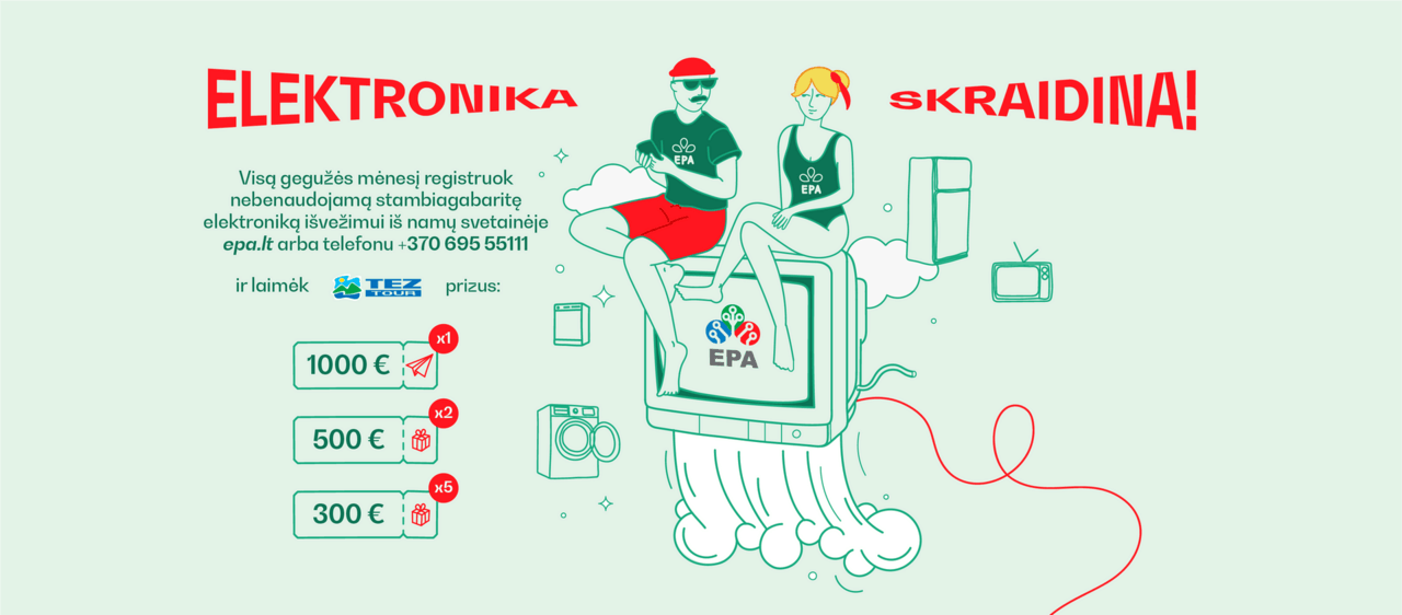 &bdquo;Elektronika skraidina&ldquo;: priduok nebenaudojamą elektroniką ir laimėk kelionę!