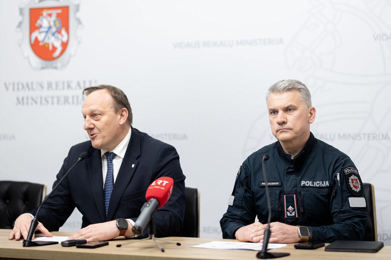 Viešas policijos vadovo kalbas dėl lėšų poreikio kitiems metams ministras vadina politikavimu