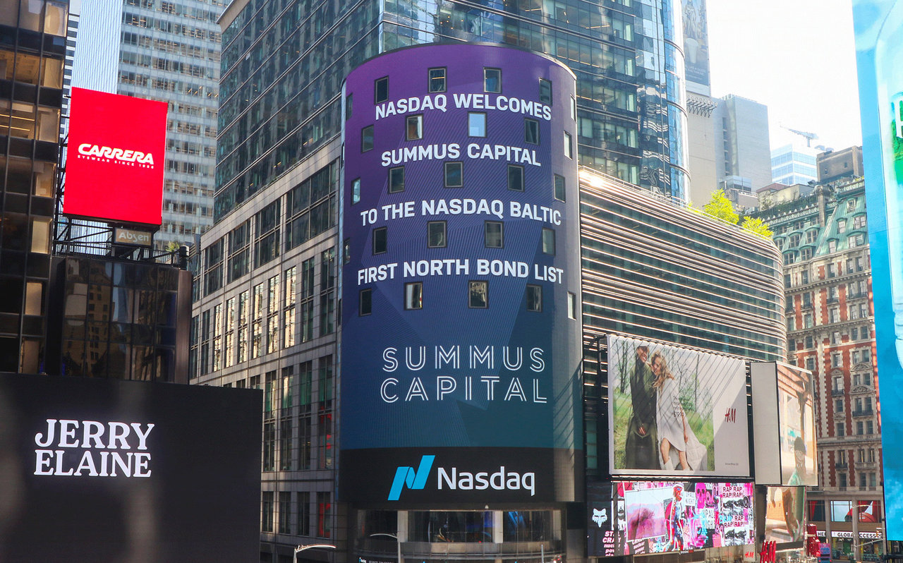 Summus Capital bonds are included to the Nasdaq Baltic market