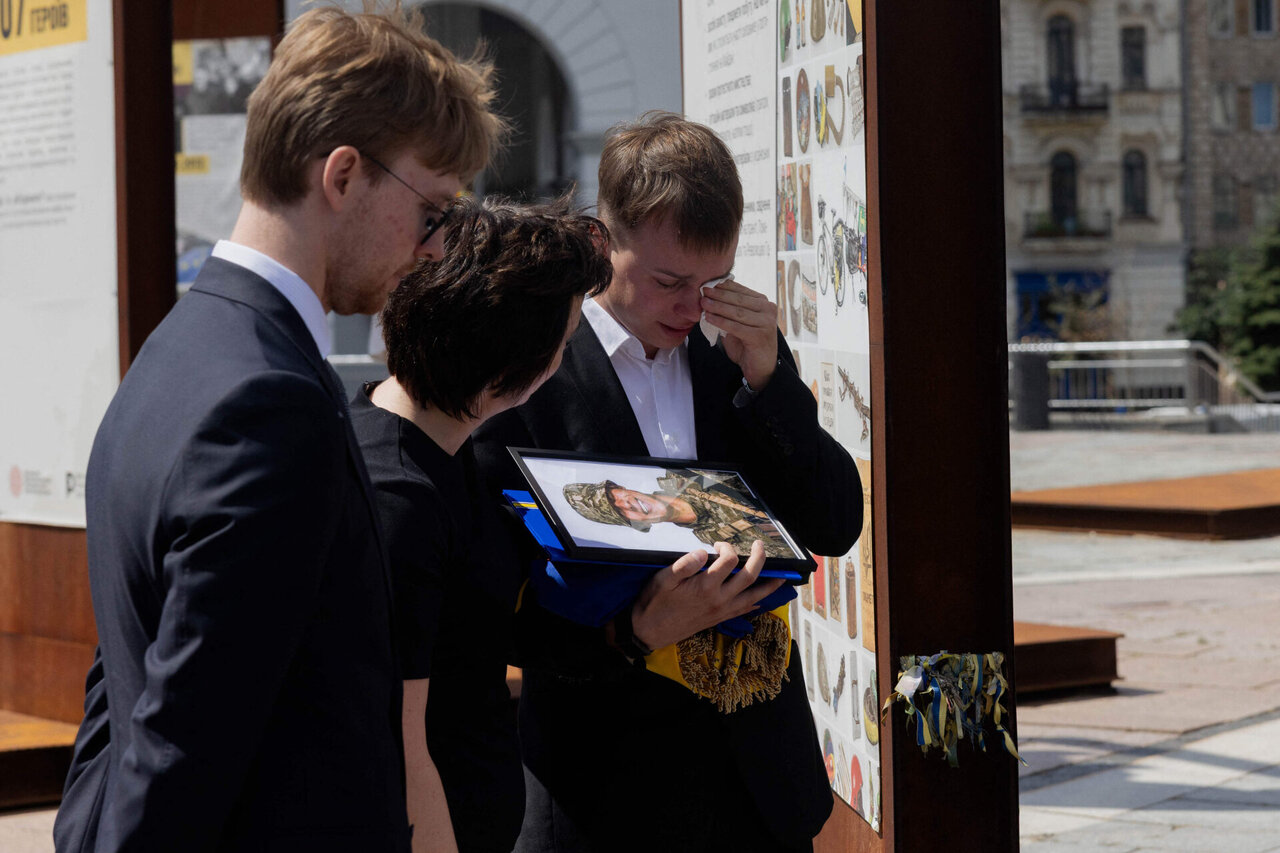 Kyjive atsisveikinama su 25 metų lietuviu savanoriu Ignu Kailiumi