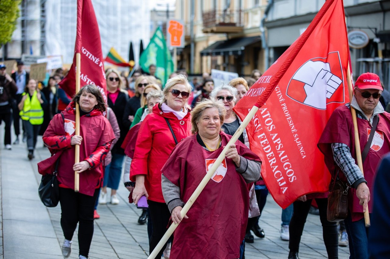 Vilniuje ir Palangoje profsąjungos rengia Darbo dienos eitynes