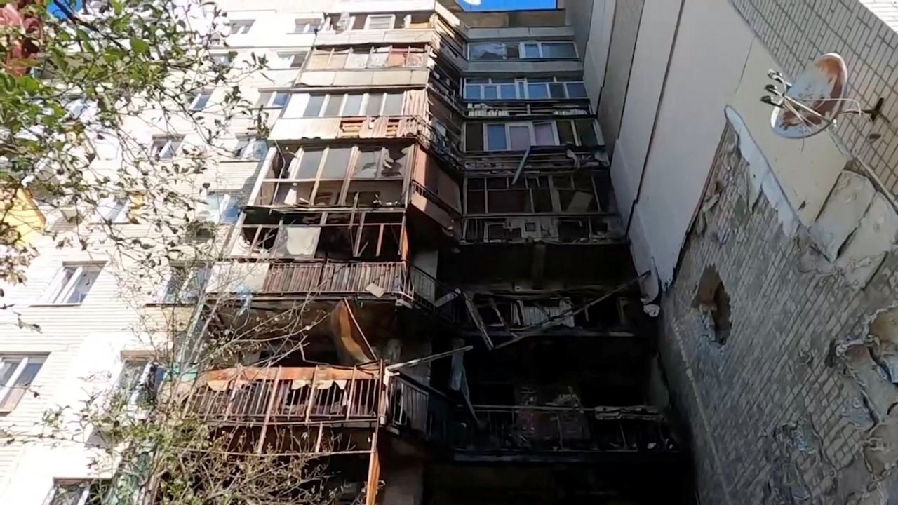 Per Rusijos smūgį Chersone žuvo vienas žmogus, dar vienas sužeistas