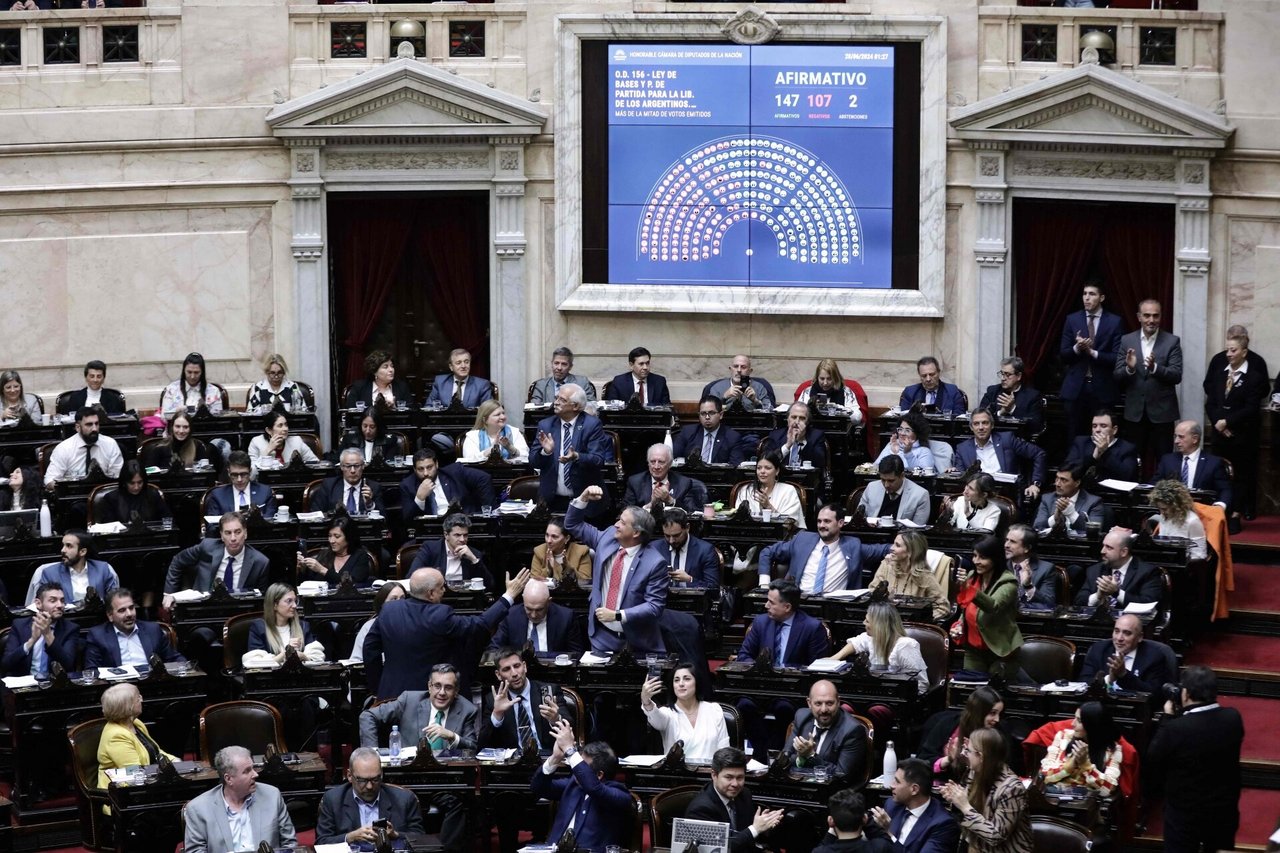 J. Milei triumfas: Argentinos parlamentas patvirtino prezidento ekonomikos reformų paketą