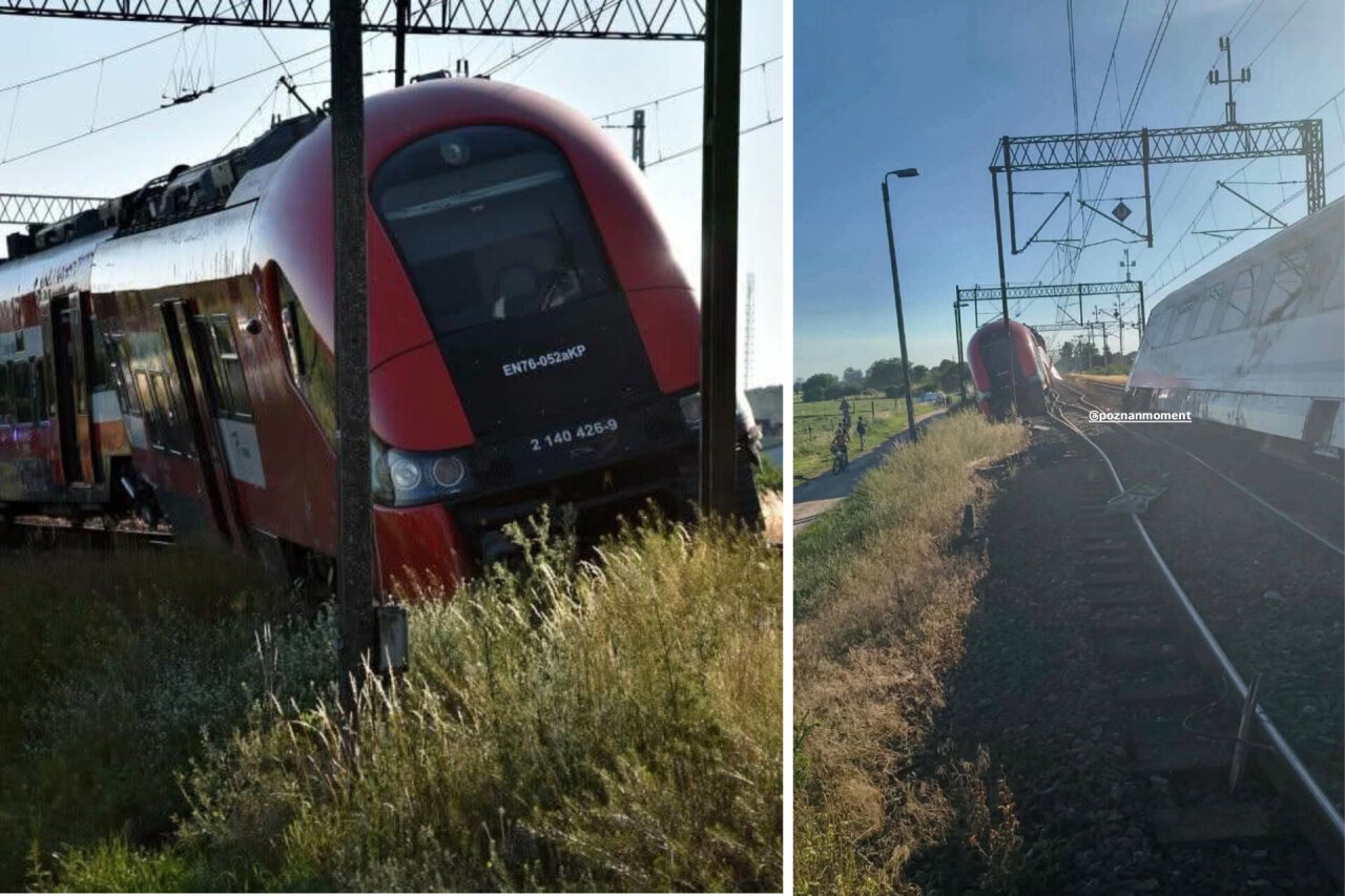 Lenkijoje susidūrė du keleiviniai traukiniai: juose buvo 200 keleivių