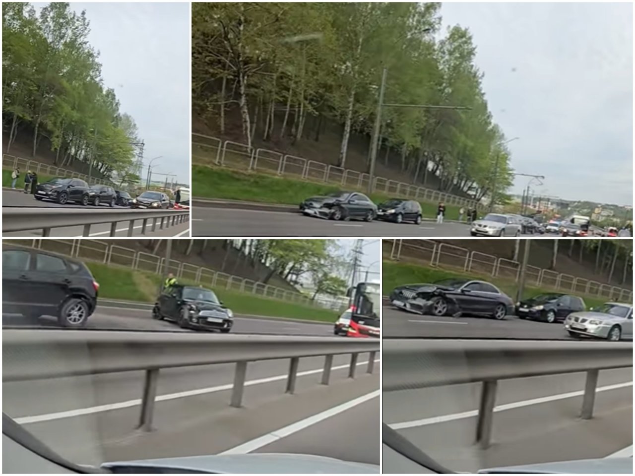 Per masinę avariją Kaune sudaužytas ir „Mini Cooper“, ir prabangus „Mercedes-Benz“