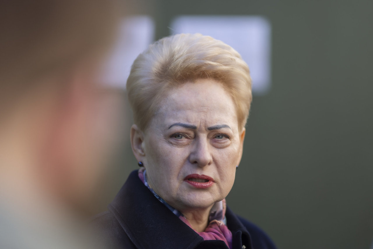 Balsą prezidento rinkimuose atidavusi D.Grybauskaitė teigė pasirinkusi „geriausią kandidatą“