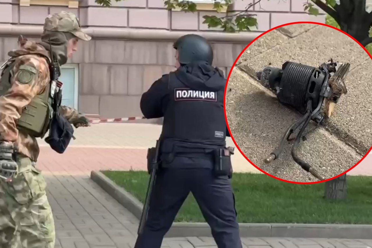 Dronas pataikė į Rusijos Belgorodo srities administracijos pastatą