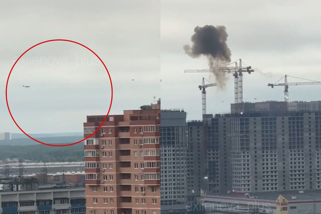 Į Maskvą vėl iš visų pusių atlėkė dronai: rusai atsimušinėja kaip gali