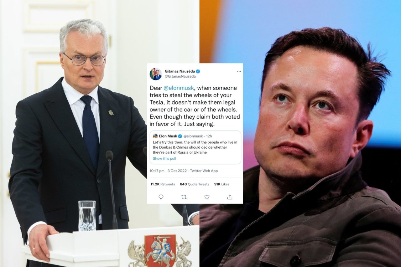 Ответ президента Литвы И Маску: украв колеса, не становишься владельцем автомобиля