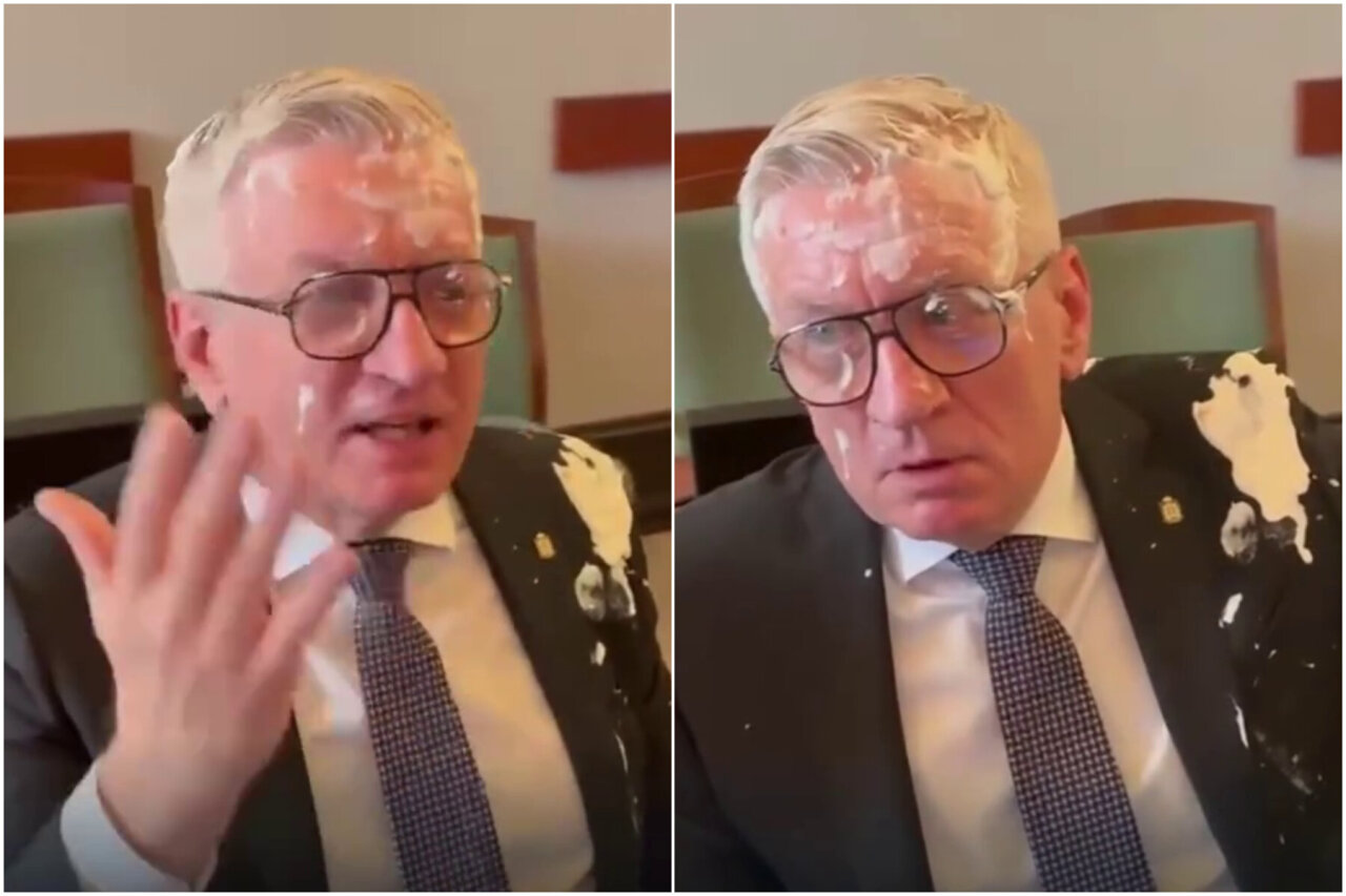 Vieno didžiųjų Lenkijos miestų meras „pavaišintas“ tortu: „Peržengtos ribos“
