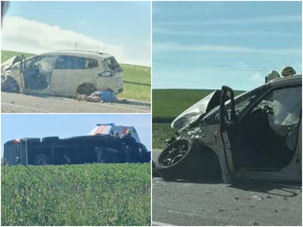 Prie Kalvarijos &ndash; avarija: mikroautobusas vertėsi, sužeisti 3 žmonės