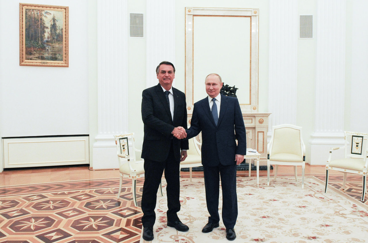 J.Bolsonaro pradėjo derybas su V.Putinu Maskvoje