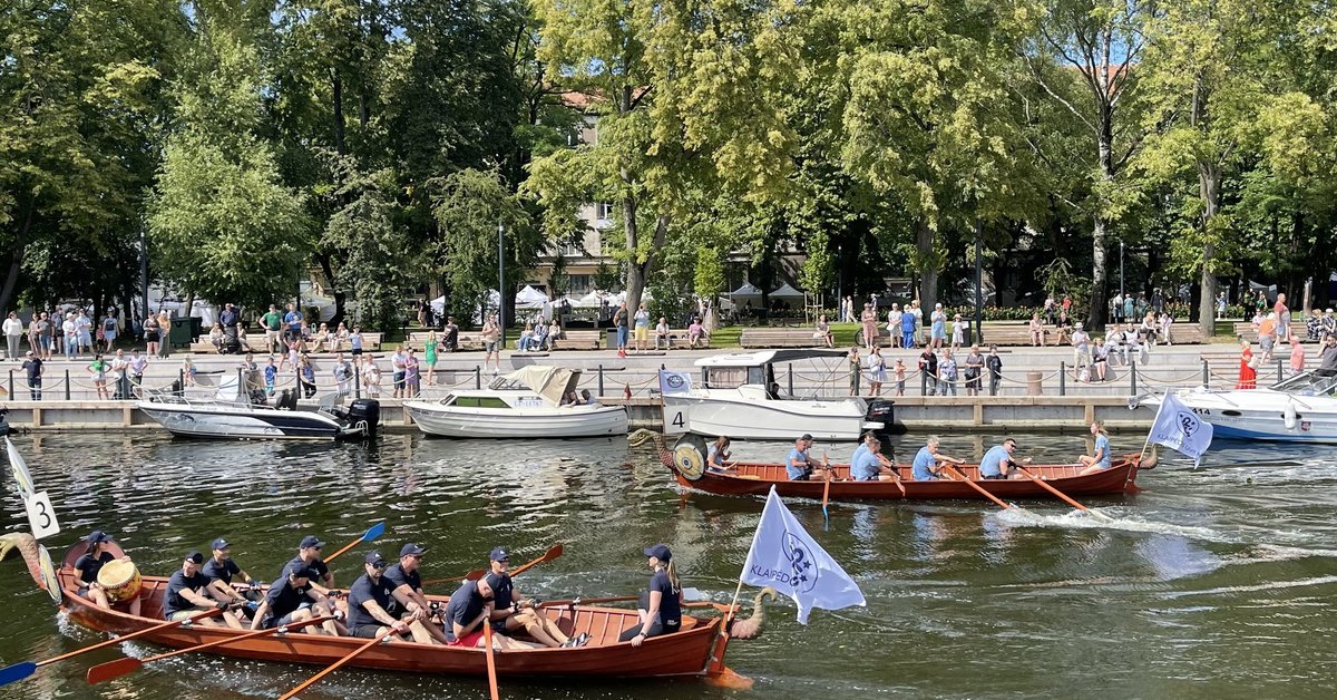 In Klaipėda, there is a unique dragon boat rally on the Danė River