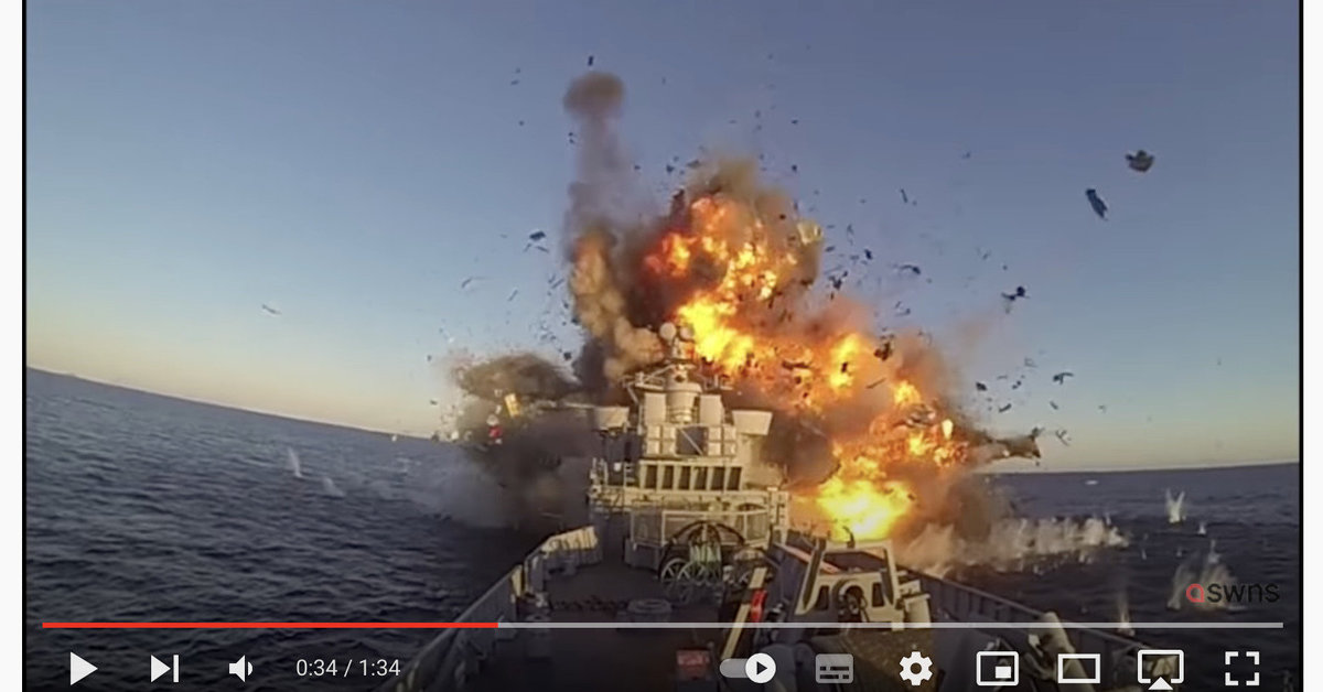 Filen til skipets eksplosjon sprer seg, men den inneholder ikke «Moskva», men rakettforsøk