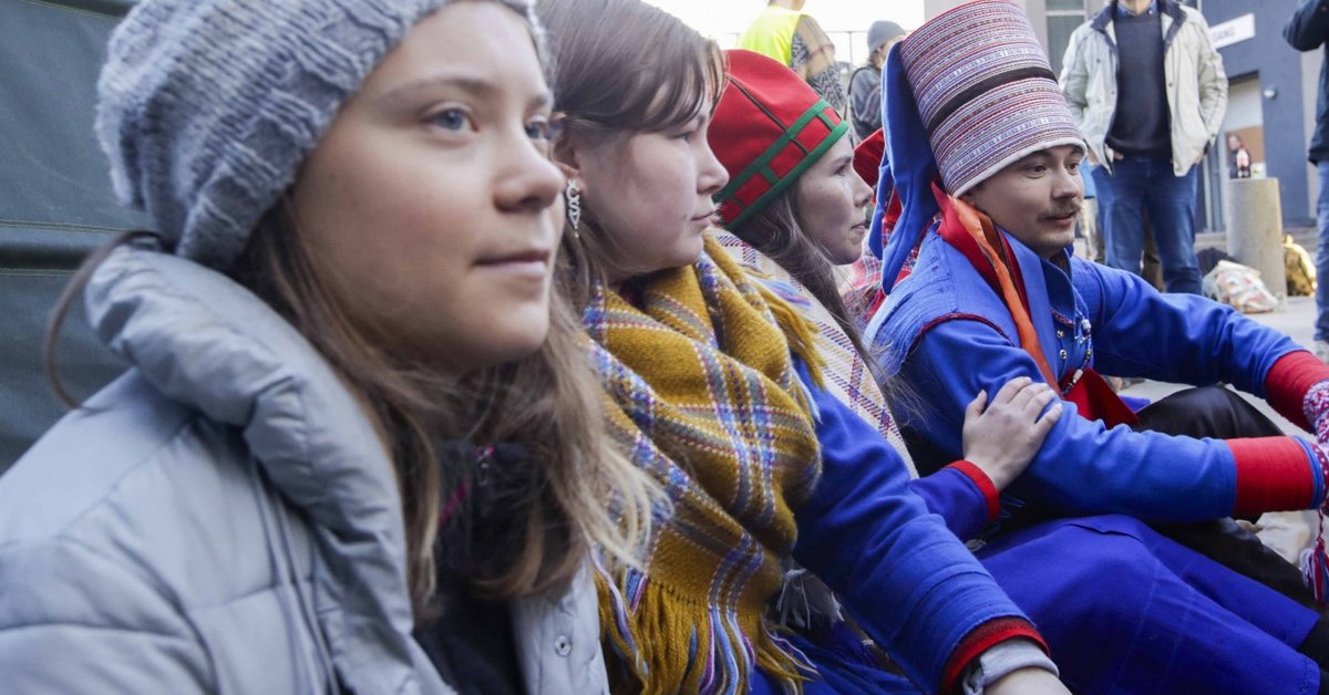 Greta Thunberg sluttet seg til samenes protest mot ulovlige vindparker i Norge