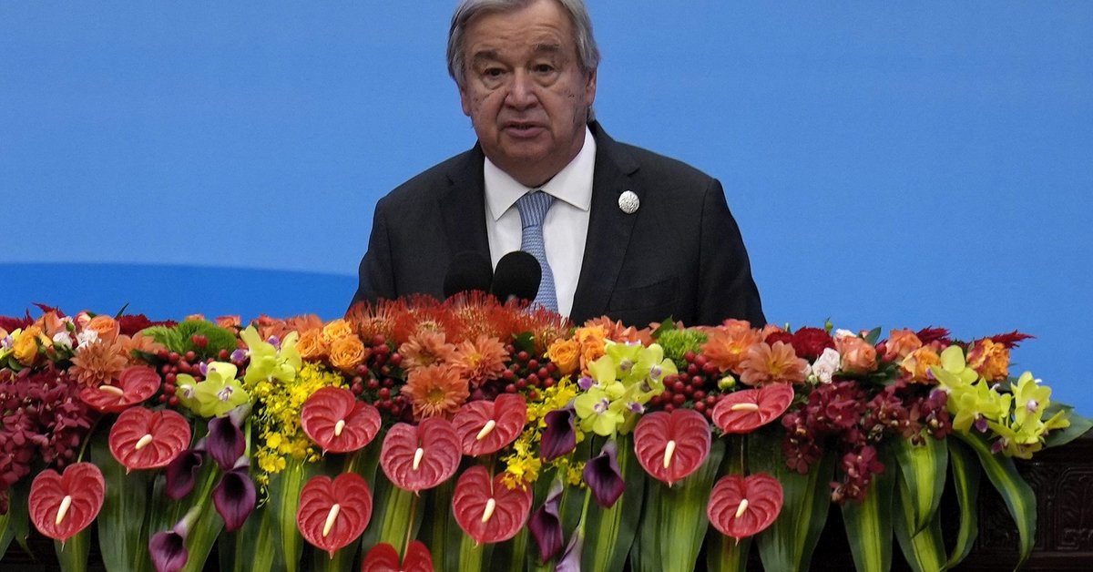 Guterres condemned the collective punishment of the Palestinians