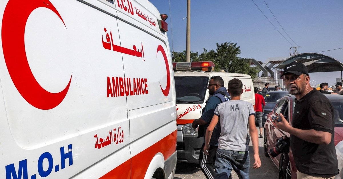 The Hamas government accuses Israel of carrying out a strike near Gaza’s largest hospital