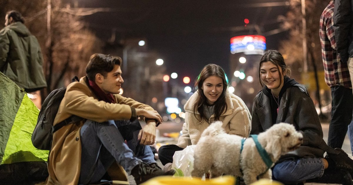 Students in Belgrade started a 24-hour blockade to protest the election results