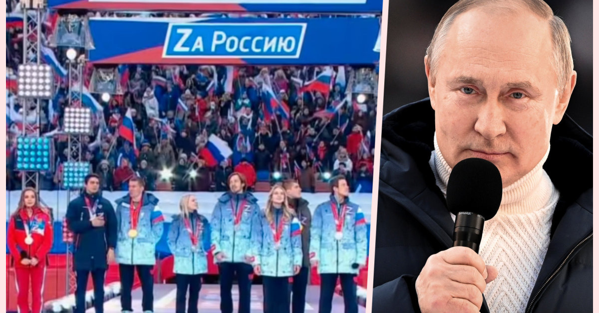 Ikke bland sammen sport og politikk?  Russiske idrettsutøvere viser Putins Putin Propaganda Show Sports
