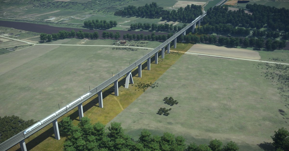 L’azienda italiana afferma di costruire un ponte ferroviario su Neris