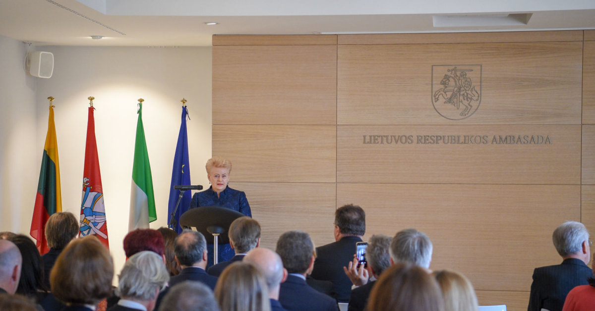 Il Presidente ha inaugurato la nuova ambasciata lituana a Roma