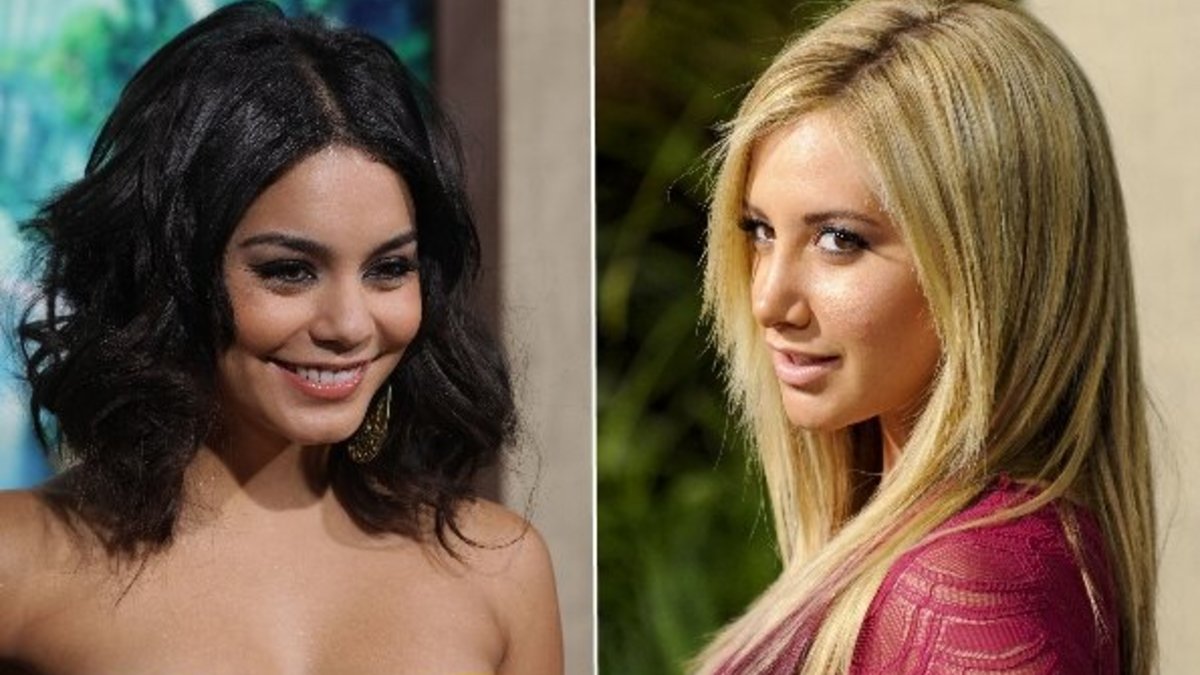 Vanessa Hudgens ir Ashley Tisdale filmo „Kelionė į paslaptingąją salą“ premjeroje