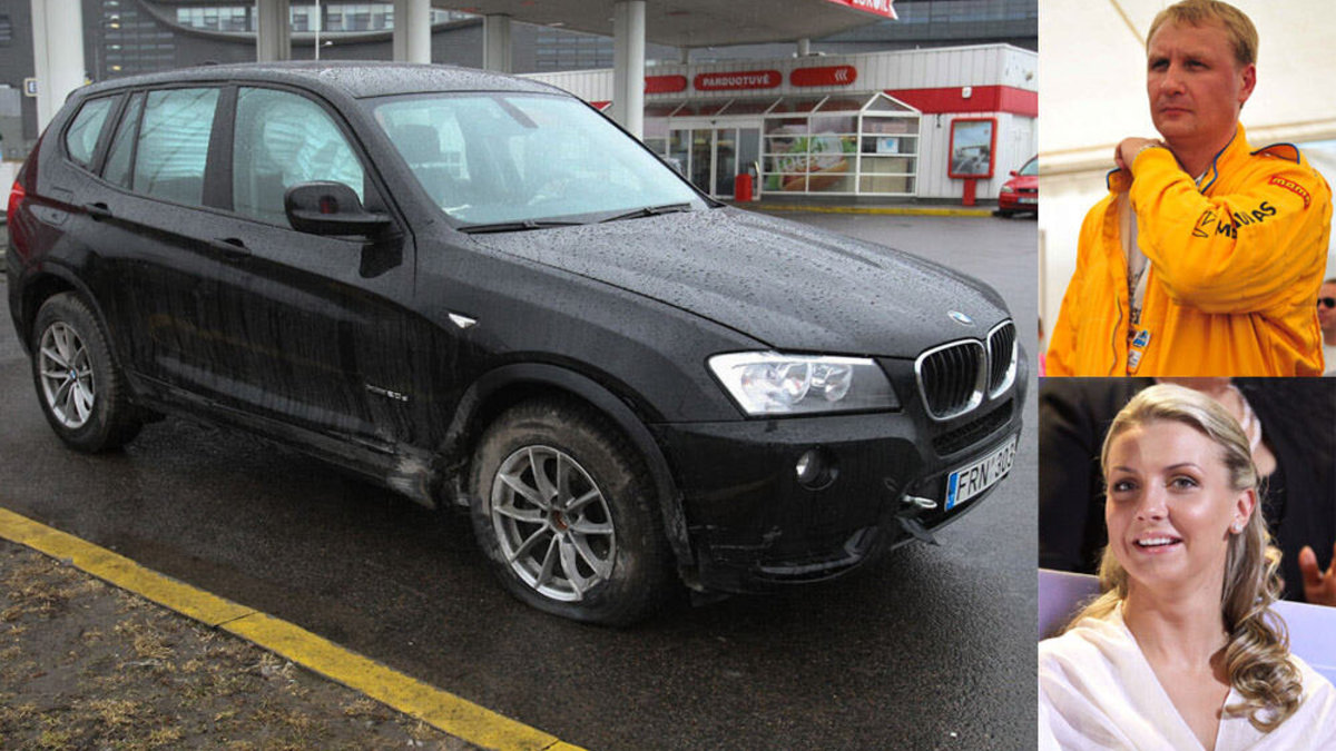 Automobiliu BMW X3, kurį kovo 29-osios naktį apgadino Andrius Šedžius, dažniausiai važinėdavosi jo mylimoji Monika Kvietkutė.