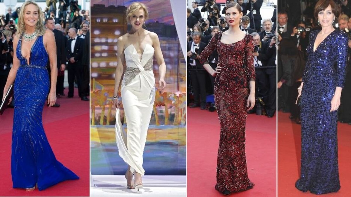 Sharon Stone su Roberto Cavalli suknele, Nicole Kidman su „Armani“ suknele, Bianca Balti su „Dolce&Gabbana“ suknele ir Kristin Scott Thomas su „Armani“ suknele