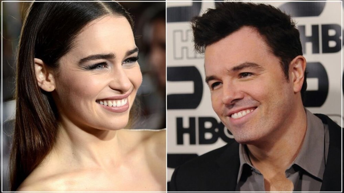 Emilia Clarke ir Sethas MacFarlane'as