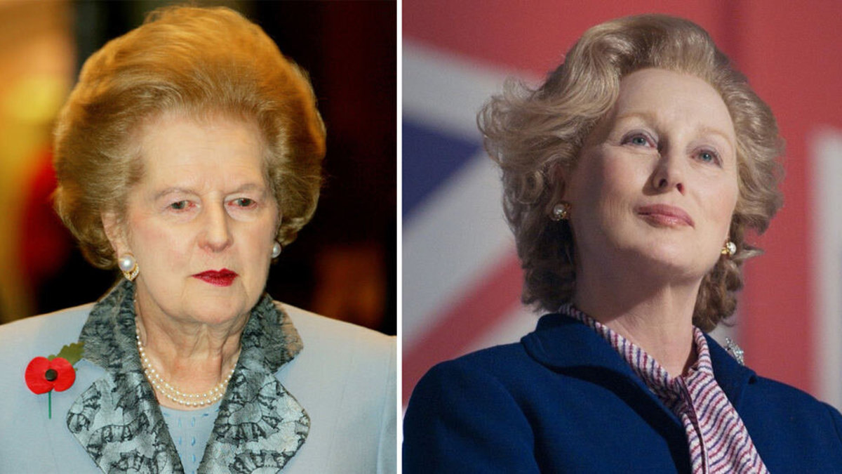 Margaret Thatcher (kairėje) ir Meryl Streep