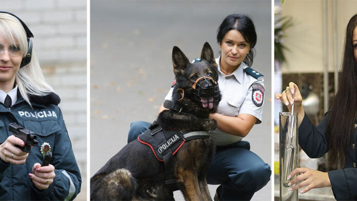 Kauno policinininkės pozavo kalendoriui