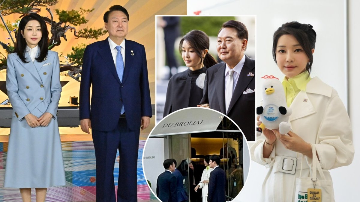 Pietų Korėjos Respublikos prezidentas Yoon Suk Yeolas ir žmona Kim Keon Hee / Irmanto Gelūno / BNS ir Scanpix nuotr.