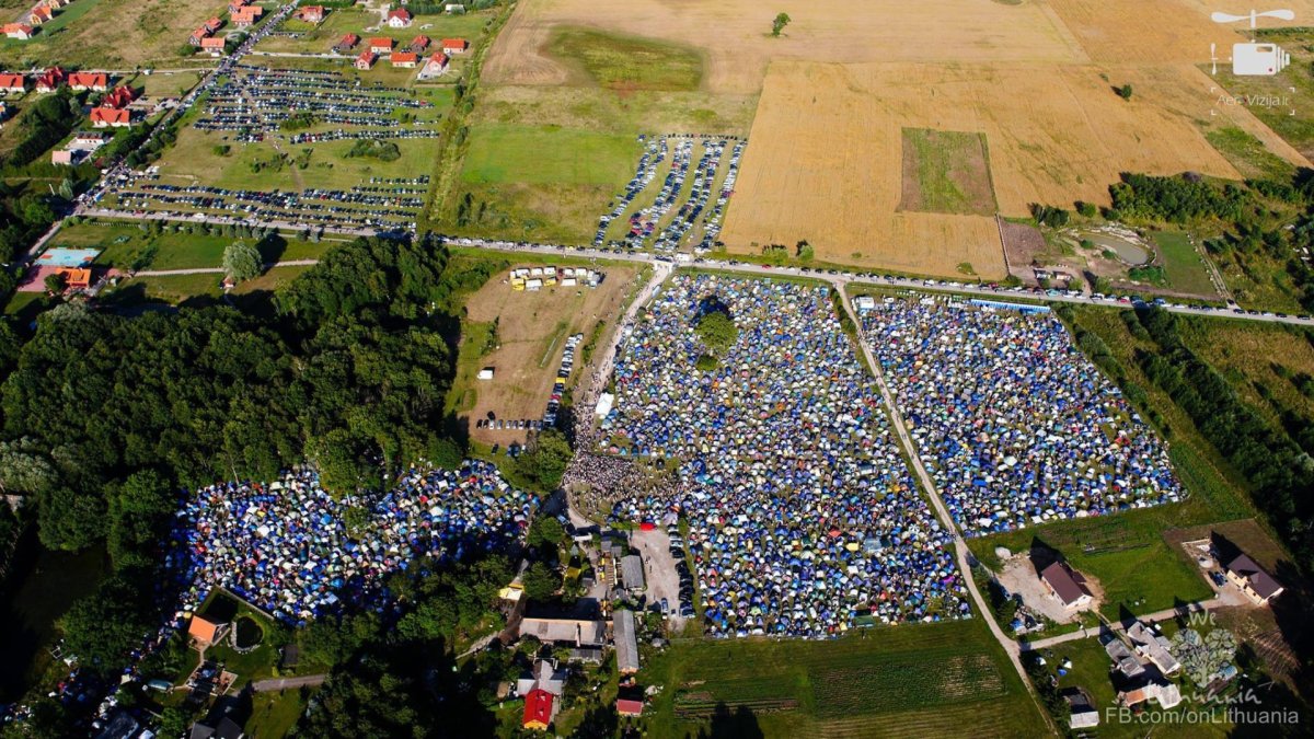 Karklės festivalis iš paukščio skrydžio