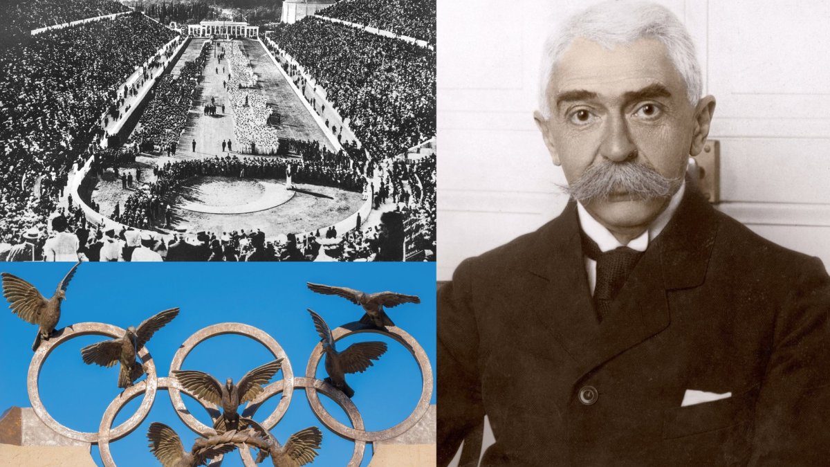 1906-ųjų Atėnų olimpiados atidarymas ir Pierre‘as de Coubertinas / Getty ir Vida Press nuotr.